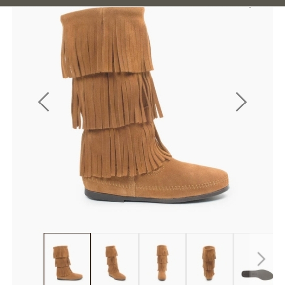 Fringe Tan Suede Boots - Picture 8 of 8